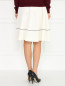 Расклешенная юбка-миди из шерсти  с узором Moschino Couture  –  Модель Верх-Низ1