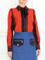 Блуза из шелка с узором "полоска" Marc Jacobs  –  Модель Верх-Низ
