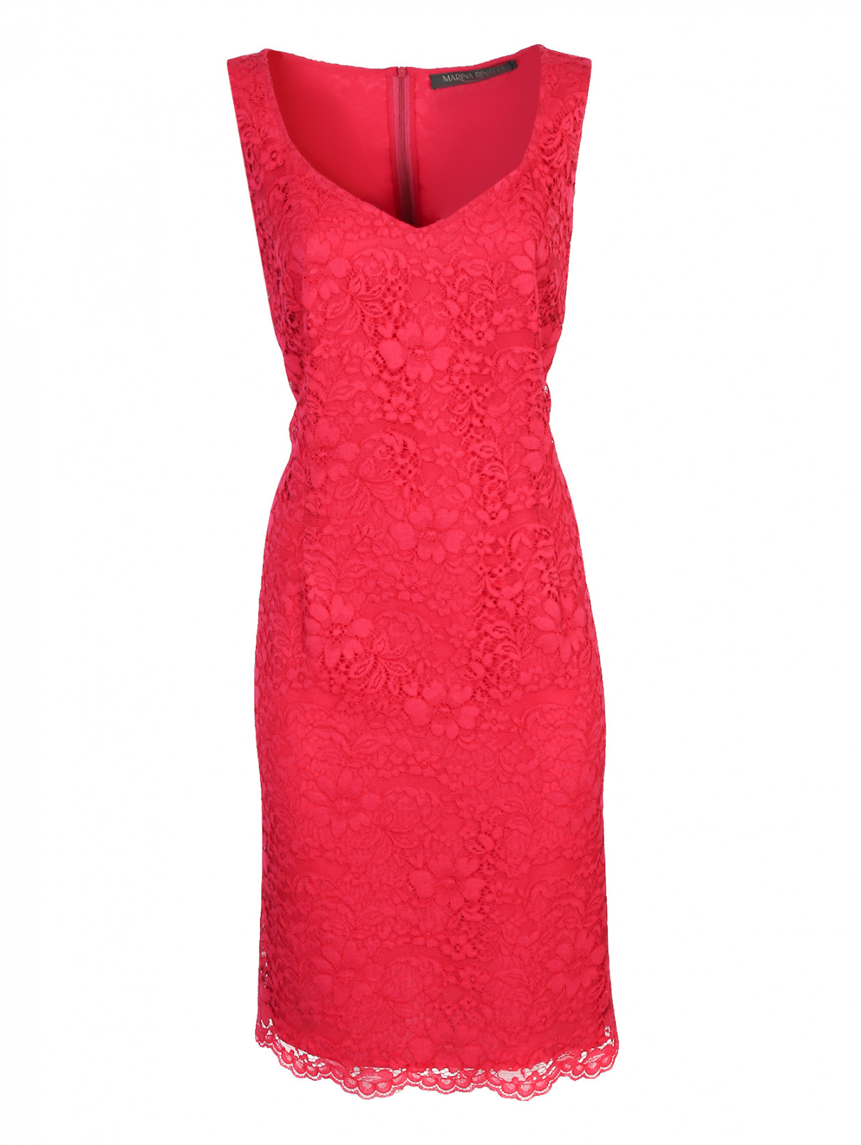 Платье из кружева без рукавов Marina Rinaldi  –  Общий вид  – Цвет:  Фиолетовый