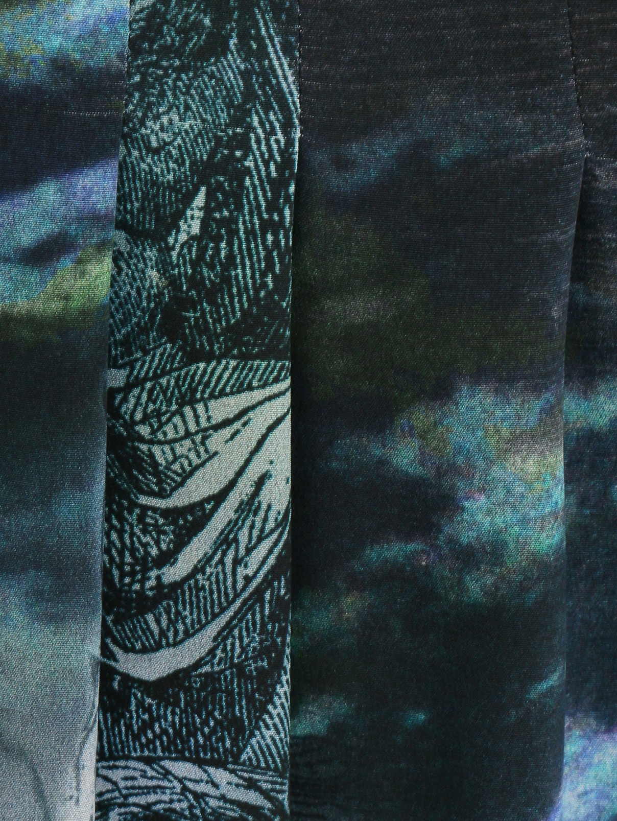 Юбка-макси из шелка с абстрактным узором Alberta Ferretti  –  Деталь  – Цвет:  Узор