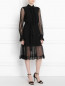 Платье из шелка с полупрозрачной вставкой Michael Kors  –  Модель Общий вид