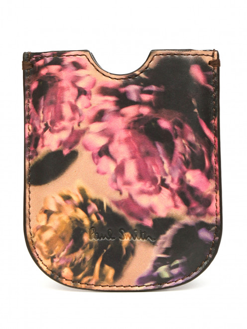 Чехол для IPhone 5 из кожи с цветочным узором - Общий вид