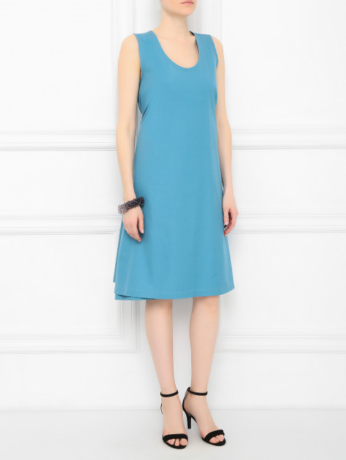Платье из хлопка без рукавов Jil Sander - Модель Общий вид