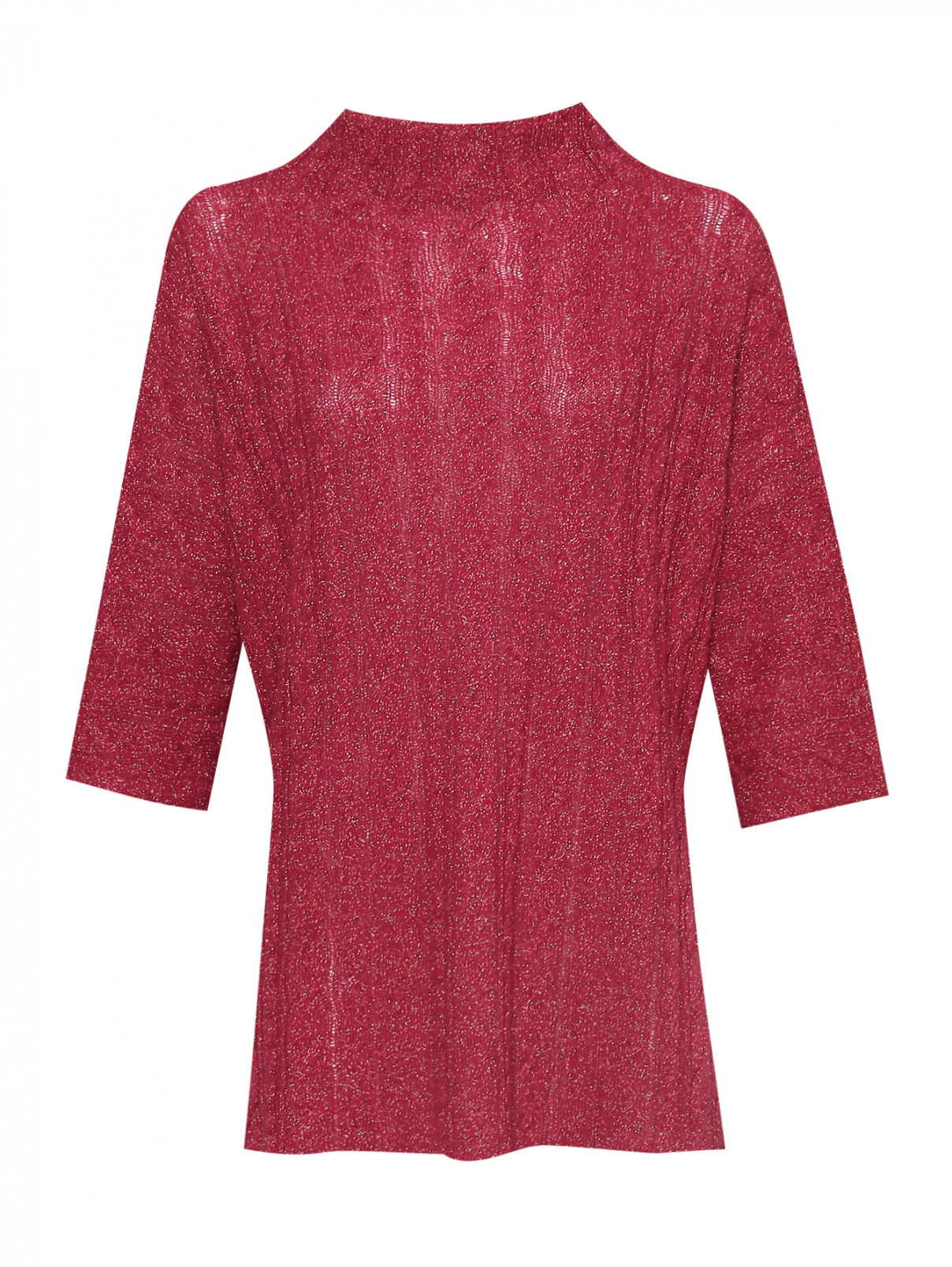 Джемпер из шерсти, вискозы и кашемира с металлизированной нитью Etro  –  Общий вид  – Цвет:  Красный
