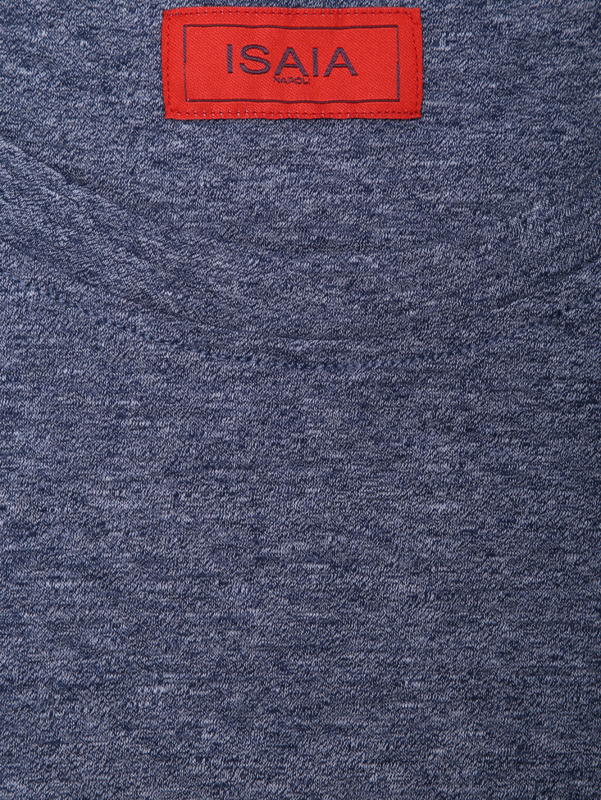 Базовая футболка из хлопка Isaia  –  Деталь1  – Цвет:  Синий