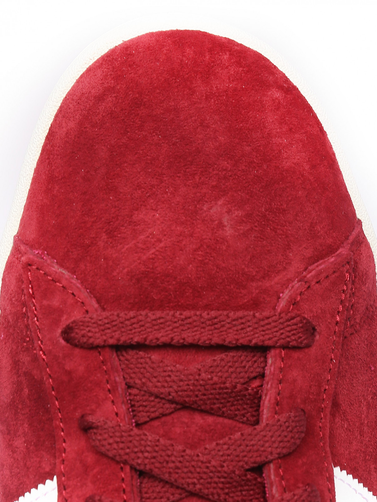 Кеды из замши с контрастной отделкой Adidas Originals  –  Обтравка3  – Цвет:  Красный