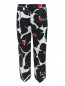 Укороченные брюки из хлопка с узором Moschino Boutique  –  Общий вид