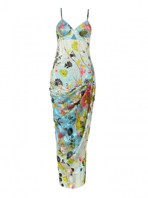 Платье из шелка с узором Jean Paul Gaultier - Общий вид