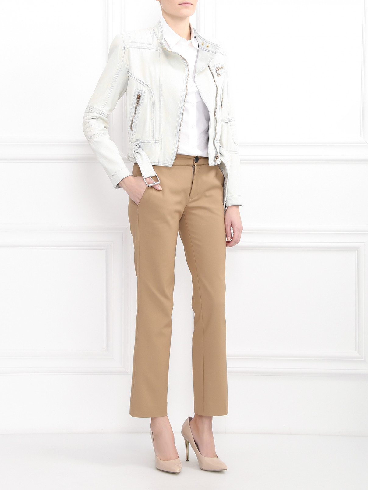 Куртка джинсовая BALMAIN  –  Модель Общий вид  – Цвет:  Мультиколор