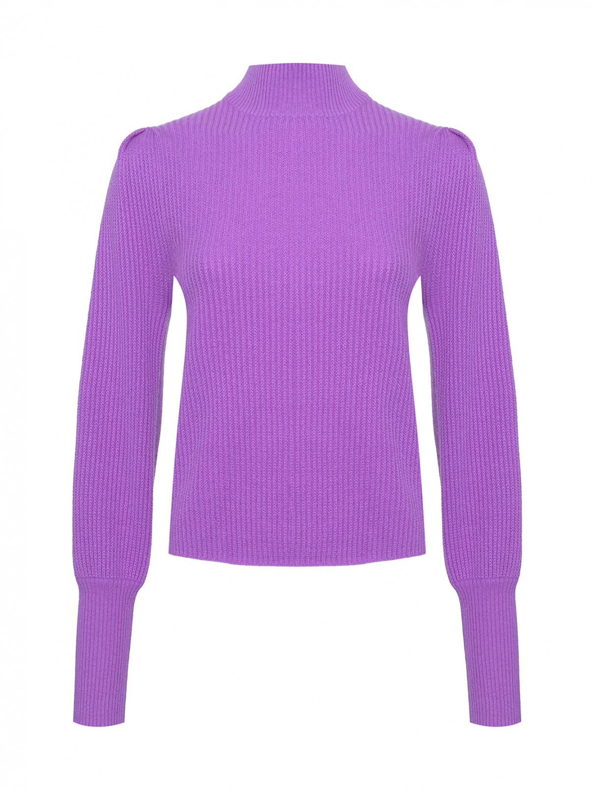 Джемпер из кашемира мелкой вязки Allude  –  Общий вид  – Цвет:  Фиолетовый