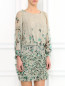 Платье-мини из шелка с цветочным узором JO NO FUI  –  Модель Верх-Низ