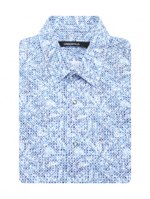 Рубашка из хлопка с узором Lagerfeld - Общий вид