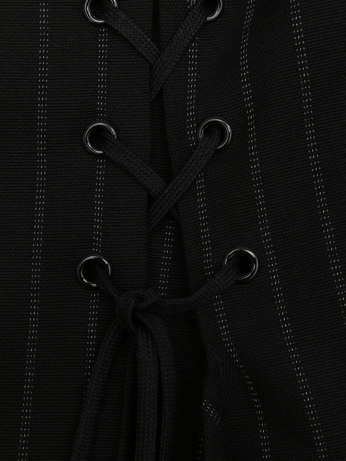 Платье-миди из шерсти в полоску Sportmax  –  Деталь1  – Цвет:  Черный