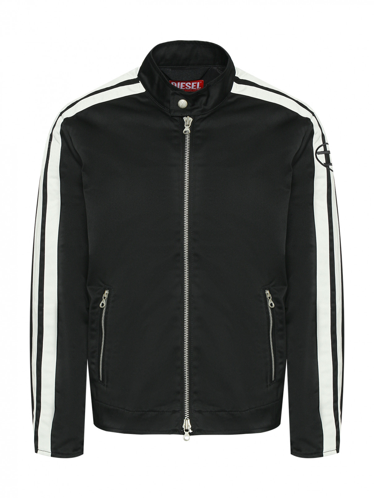 Куртка на молнии с вышивкой Diesel  –  Общий вид  – Цвет:  Черный
