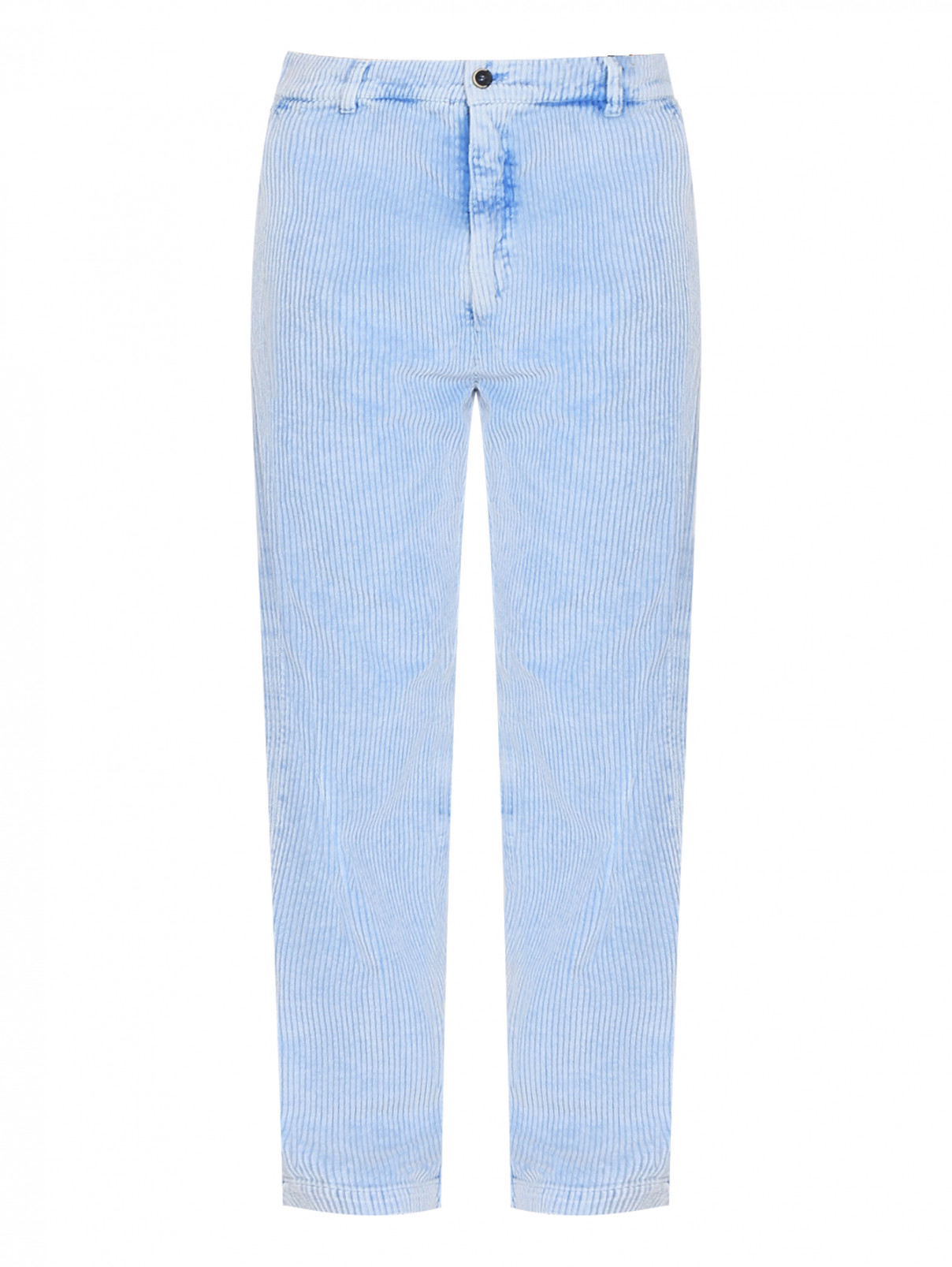 Вельветовые брюки из хлопка с карманами Barena  –  Общий вид  – Цвет:  Синий