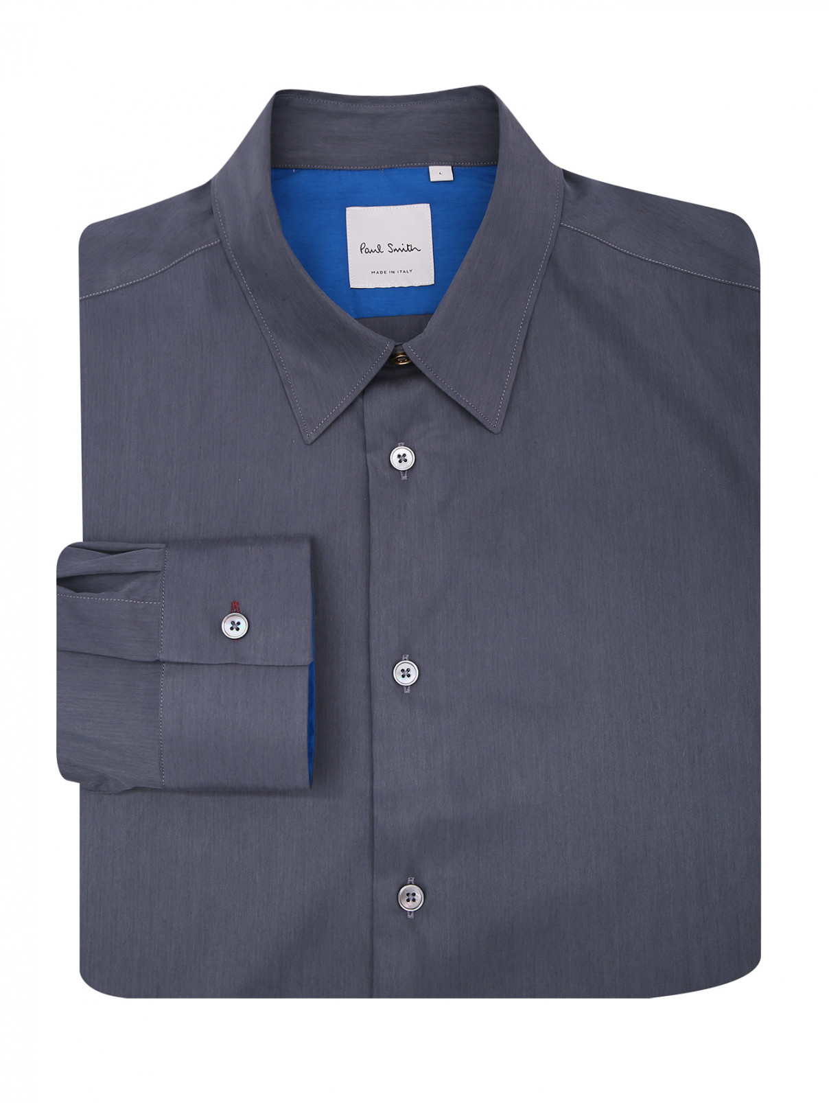 Рубашка из струящейся ткани Paul Smith  –  Общий вид  – Цвет:  Серый
