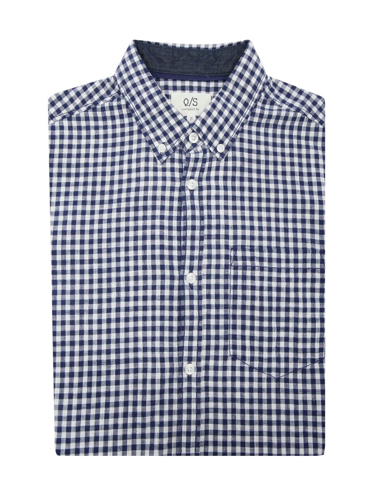 Рубашка из хлопка с узором Q/S Designe by  –  Общий вид  – Цвет:  Узор