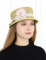Соломенная шляпа с отделкой из текстиля Emporio Armani  –  Модель Общий вид