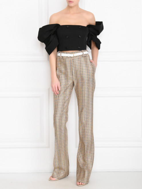 Ремень из кожи с декором Ermanno Scervino - МодельОбщийВид