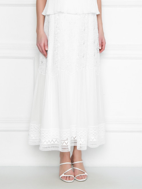 Юбка миди с вышивкой Alberta Ferretti - МодельВерхНиз