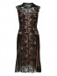 Кружевное платье с плиссировкой Alberta Ferretti  –  Общий вид