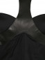 Платье-мини с декором из кожи Emporio Armani  –  Деталь
