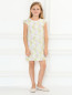 Платье из фактурной ткани с цветочным узором Ermanno Scervino Junior  –  Модель Общий вид