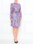 Платье из шелка с поясом с узором Moschino Boutique  –  Модель Общий вид