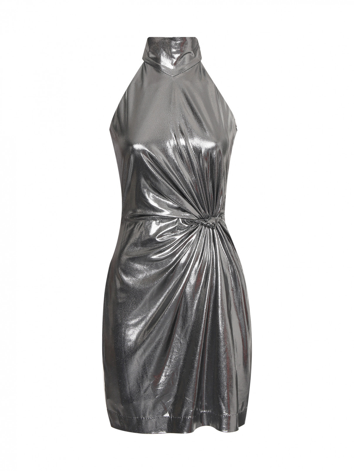 Платье-мини без рукавов Laroom  –  Общий вид  – Цвет:  Серый