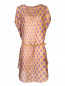 Платье из шелка свободного кроя с узором MM6  –  Общий вид