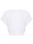 Блуза из смешанного шелка с короткими рукавами BOUTIQUE MOSCHINO  –  Общий вид