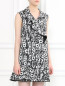 Платье-мини свободного фасона из хлопка с узором Kenzo  –  Модель Верх-Низ