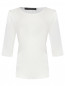 Блуза из смешанного шелка с круглым вырезом Marina Rinaldi  –  Общий вид