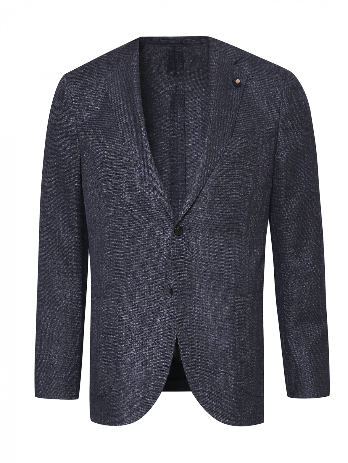 Пиджак из шерсти и шелка LARDINI  –  Общий вид  – Цвет:  Серый