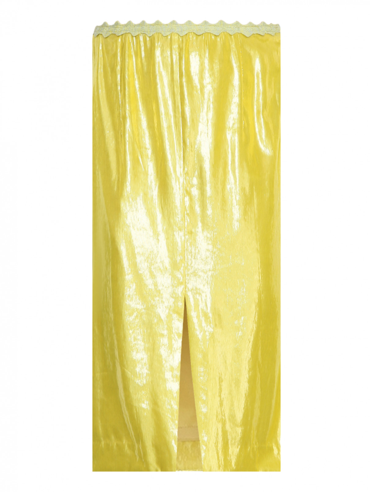 Юбка с разрезом, прямого кроя Sjyp  –  Общий вид  – Цвет:  Желтый