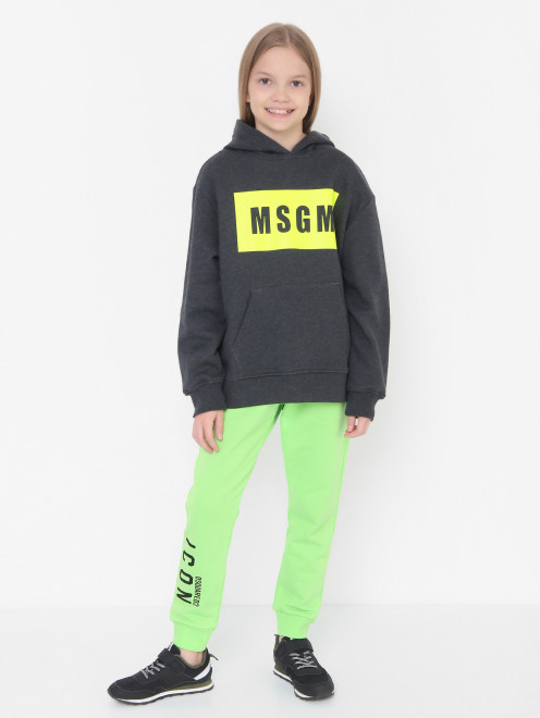 Толстовка на флисе с капюшоном MSGM - МодельОбщийВид