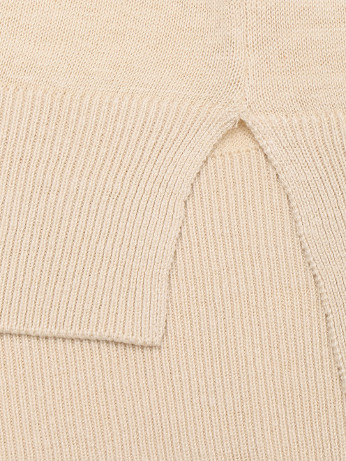 Джемпер из шелка и льна с короткими рукавами - Деталь