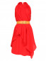 Платье из шелка с ремнем из кожи Moschino  –  Общий вид