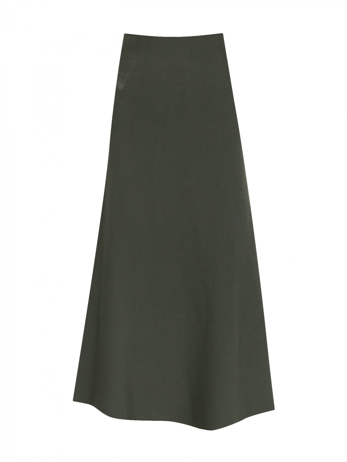 Трикотажная юбка-миди Max&Co  –  Общий вид  – Цвет:  Зеленый