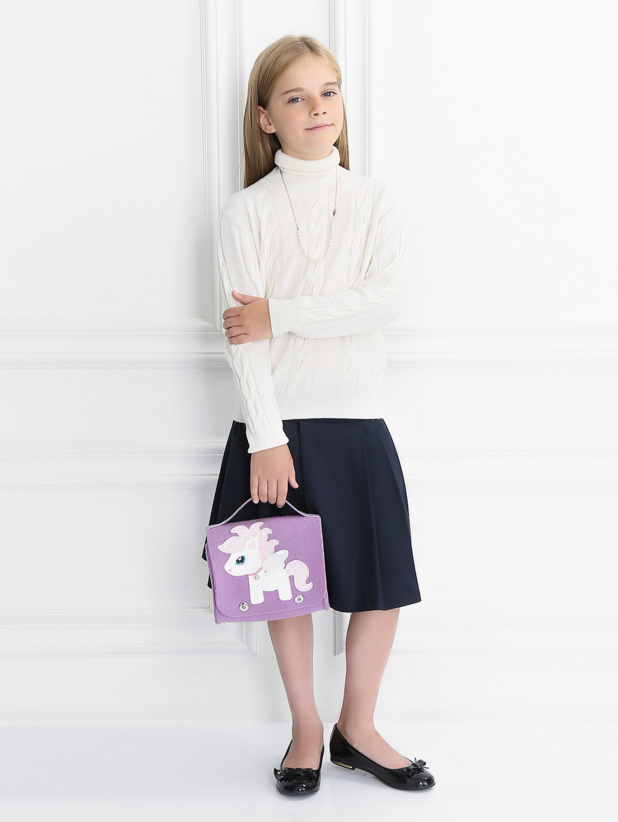Юбка с плиссировкой Aletta Couture  –  Модель Общий вид  – Цвет:  Черный