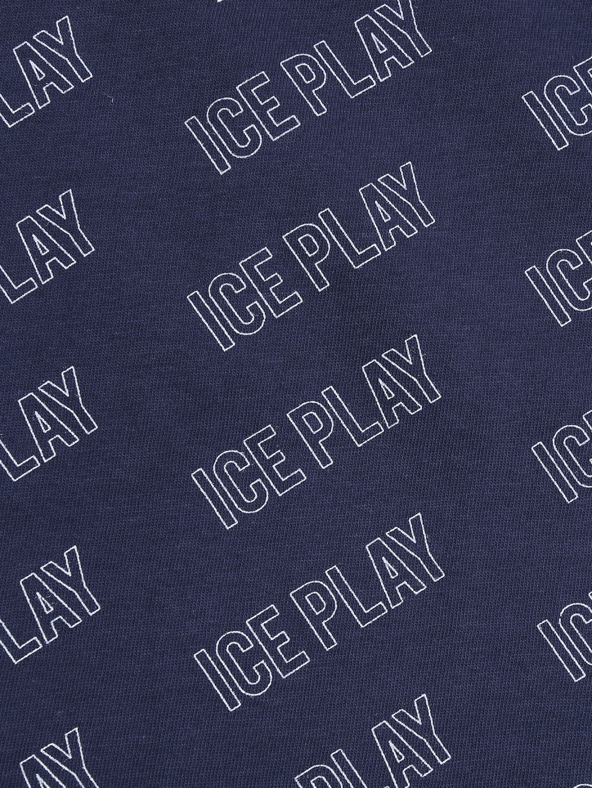 Футболка из хлопка с логотипом Ice Play  –  Деталь  – Цвет:  Синий