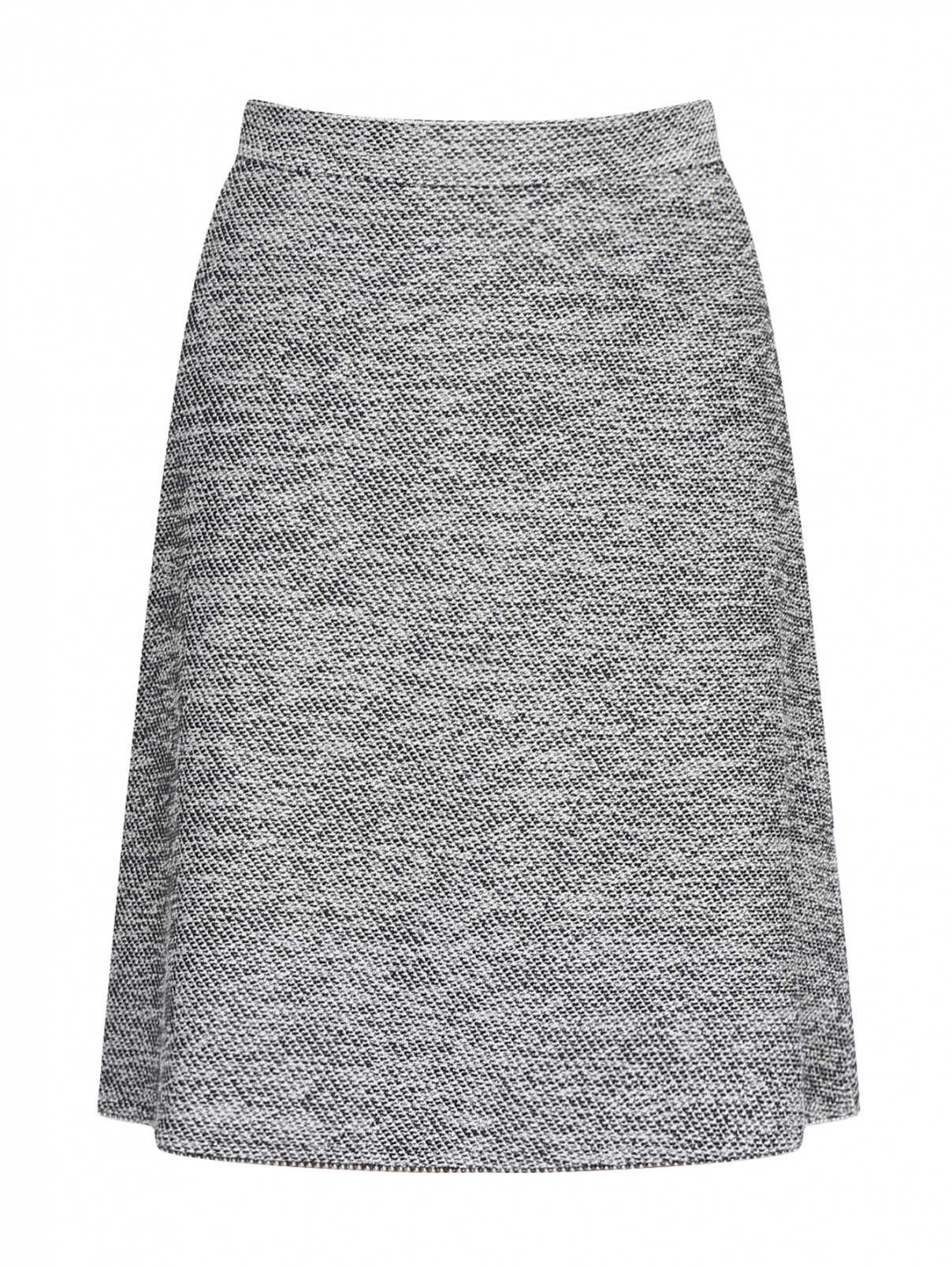 Трикотажная юбка-мини Max&Co  –  Общий вид  – Цвет:  Серый
