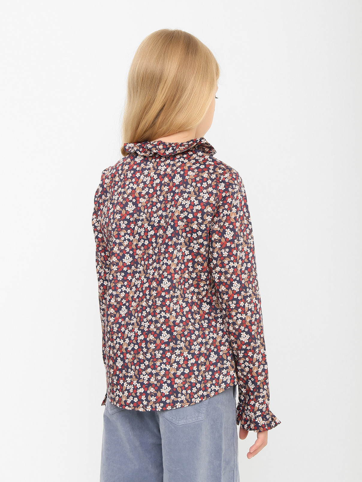 Хлопковая блуза с узором Il Gufo  –  МодельВерхНиз1  – Цвет:  Узор