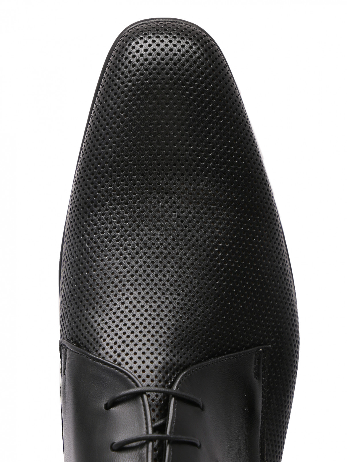Туфли из кожи с перфорацией Moreschi  –  Обтравка4  – Цвет:  Черный