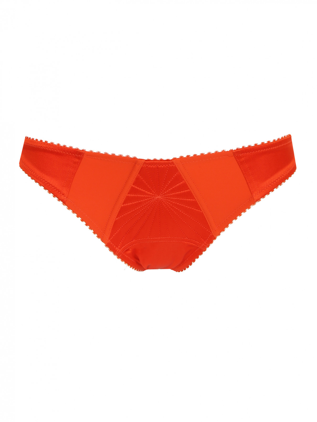 Трусы-стринг с декоративной вставкой La Perla  –  Общий вид  – Цвет:  Оранжевый