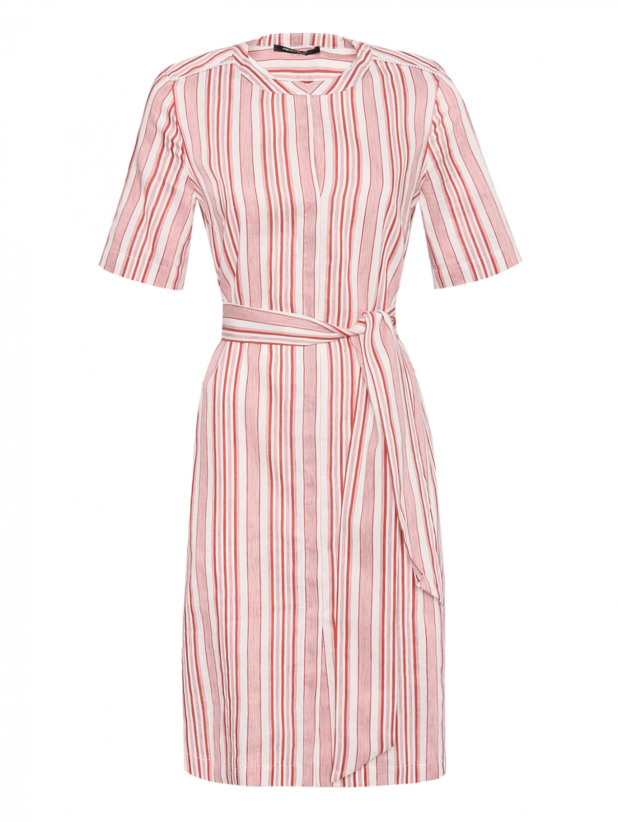 Платье из льна и хлопка PennyBlack  –  Общий вид  – Цвет:  Красный