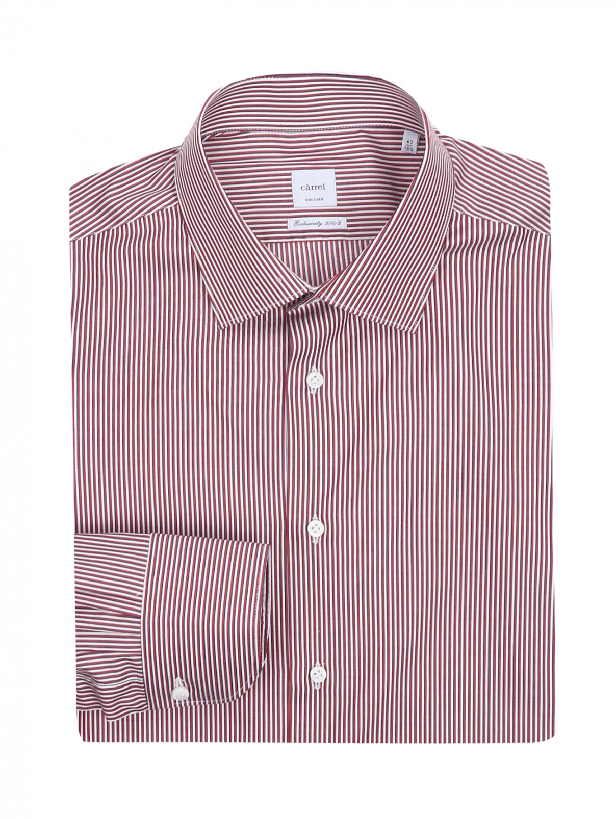 Рубашка из хлопка с узором "полоска" Carrel  –  Общий вид  – Цвет:  Мультиколор