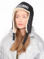Шапка-ушанка с логотипом Moschino  –  МодельОбщийВид
