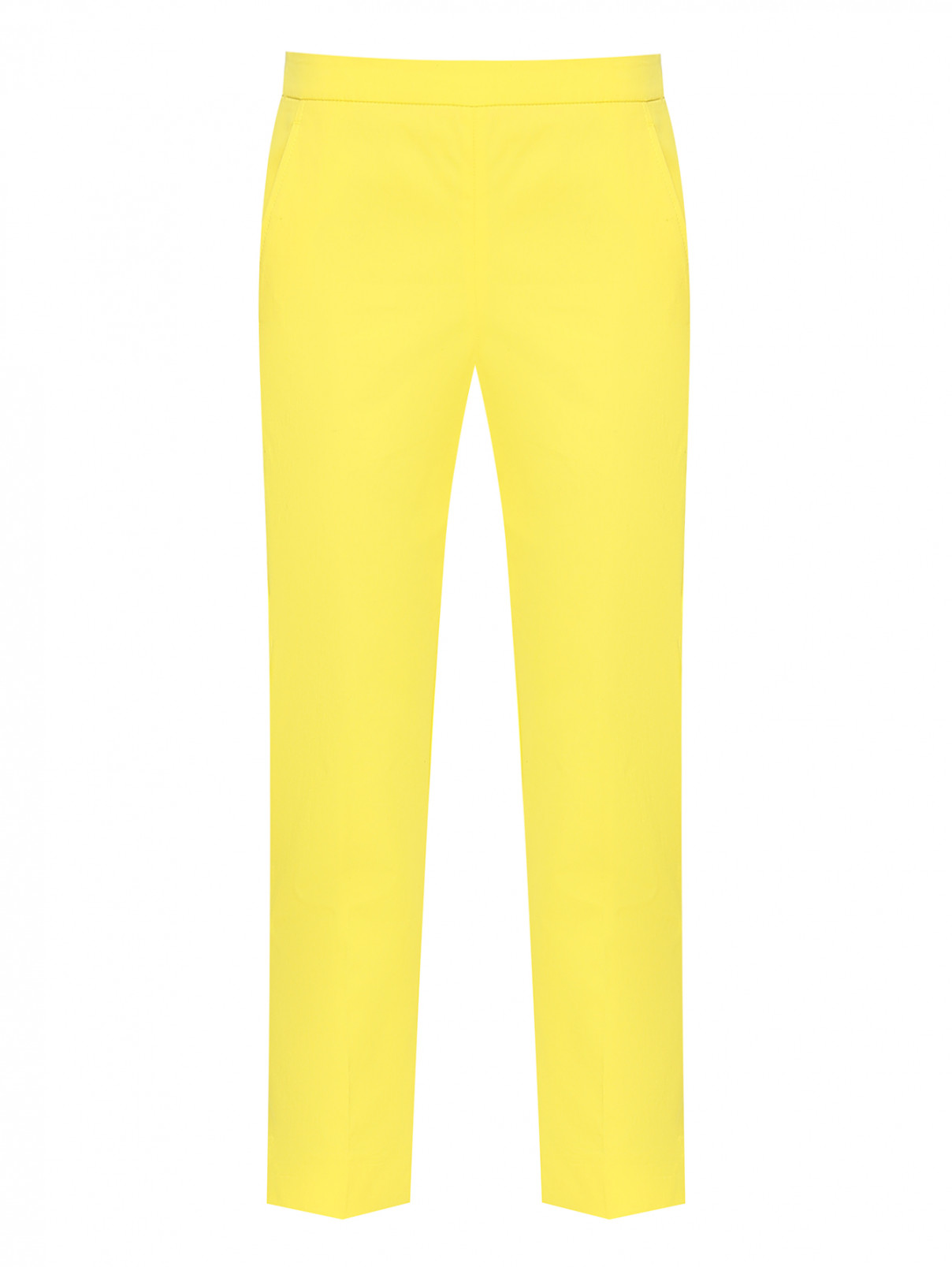 Укороченные брюки из смешанного хлопка Max&Co  –  Общий вид  – Цвет:  Желтый
