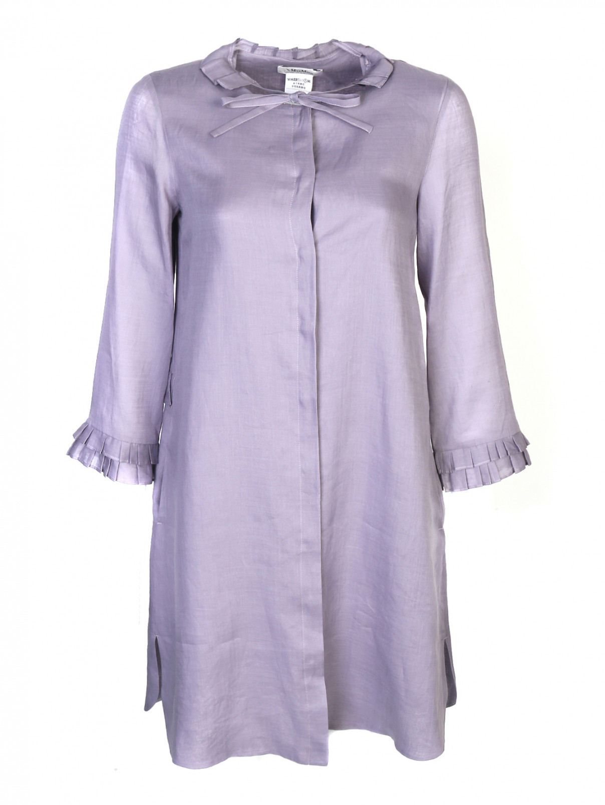 Платье свободного кроя с боковыми карманами Max Mara  –  Общий вид  – Цвет:  Фиолетовый